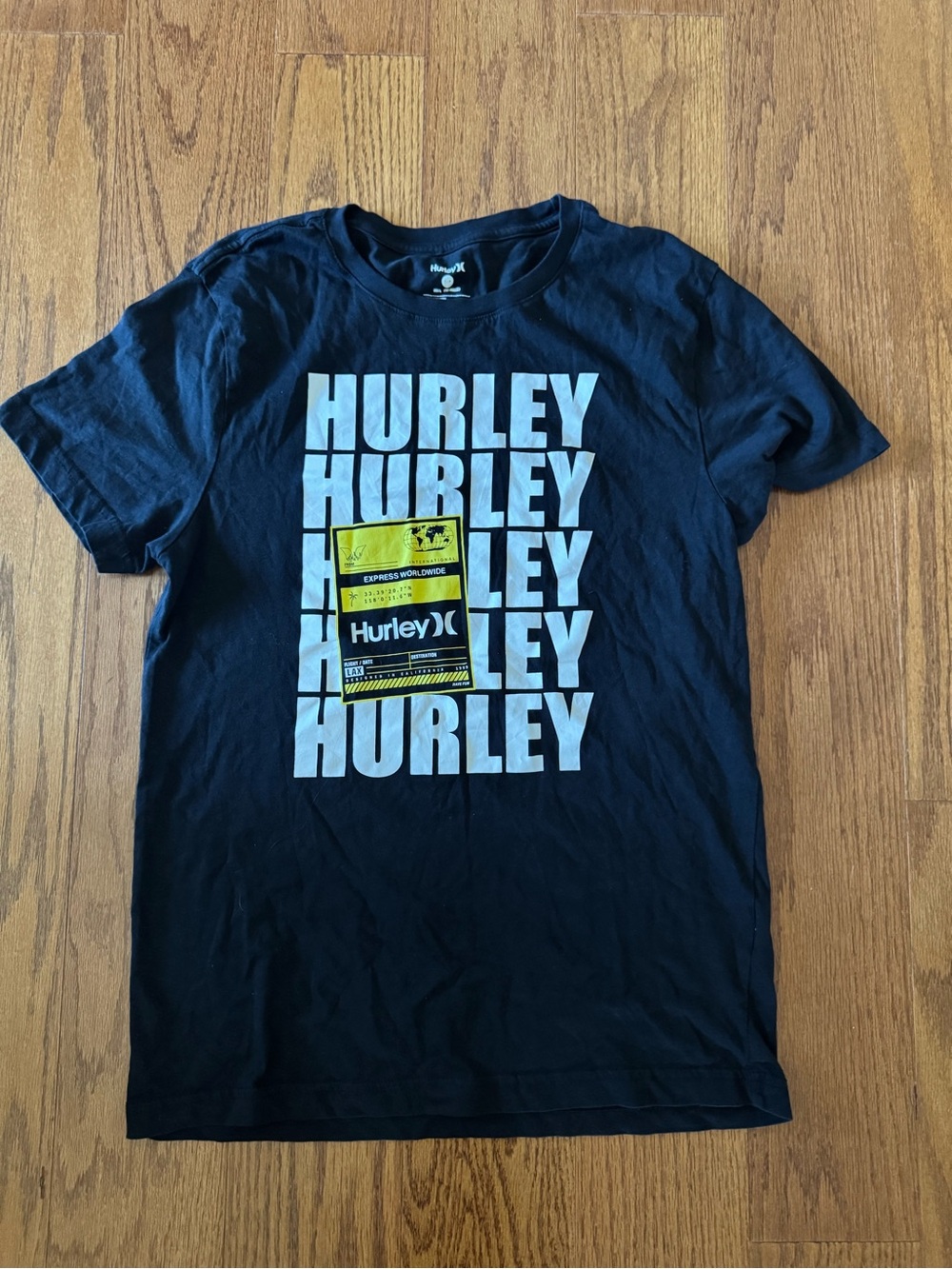 Hurley Men's Black Graphic Logo T-Shirt Sz Small